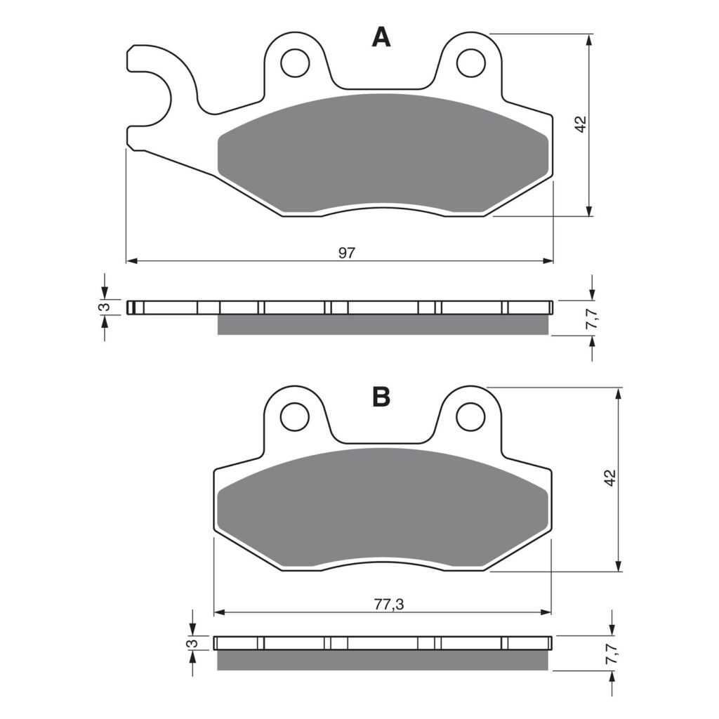 BRAKE PADS GOLDFREN OFFROAD RACING GF002 - K5 ( PR46 )