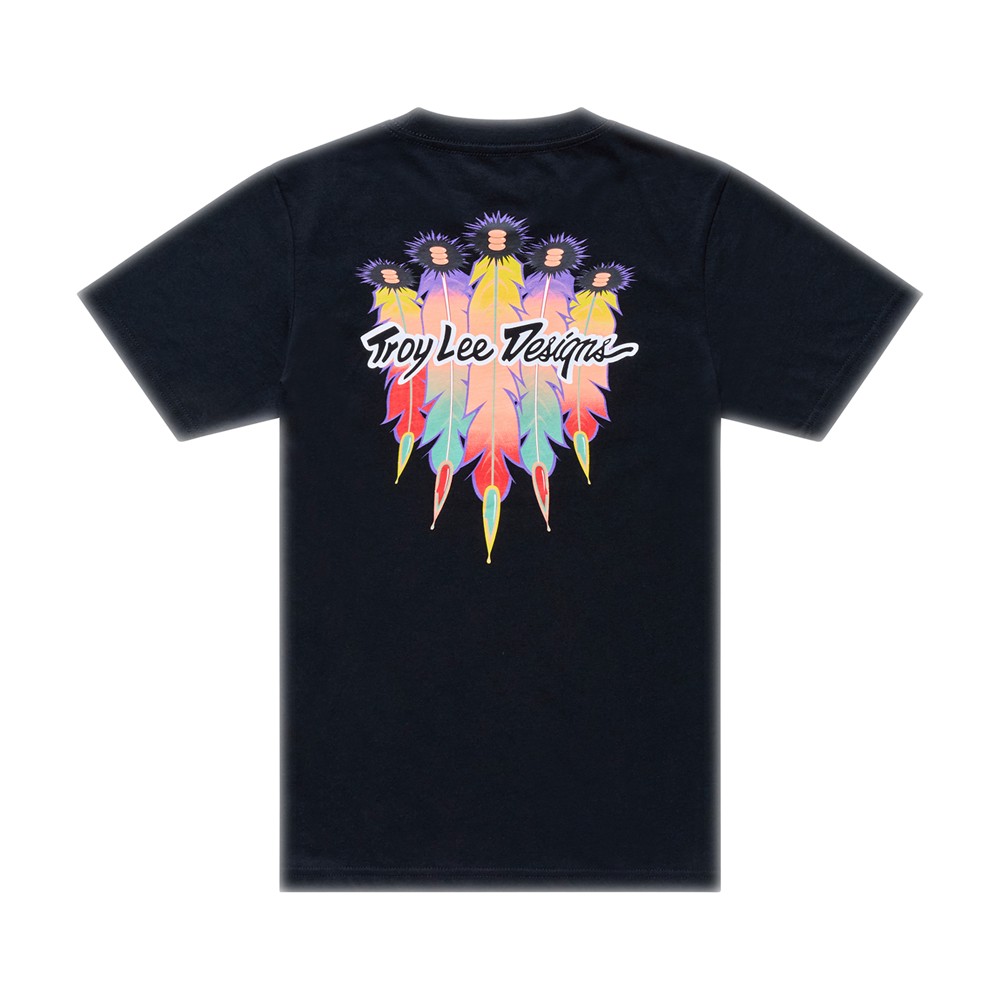 Troy Lee Designs Feathers Tee Youth Black/Black