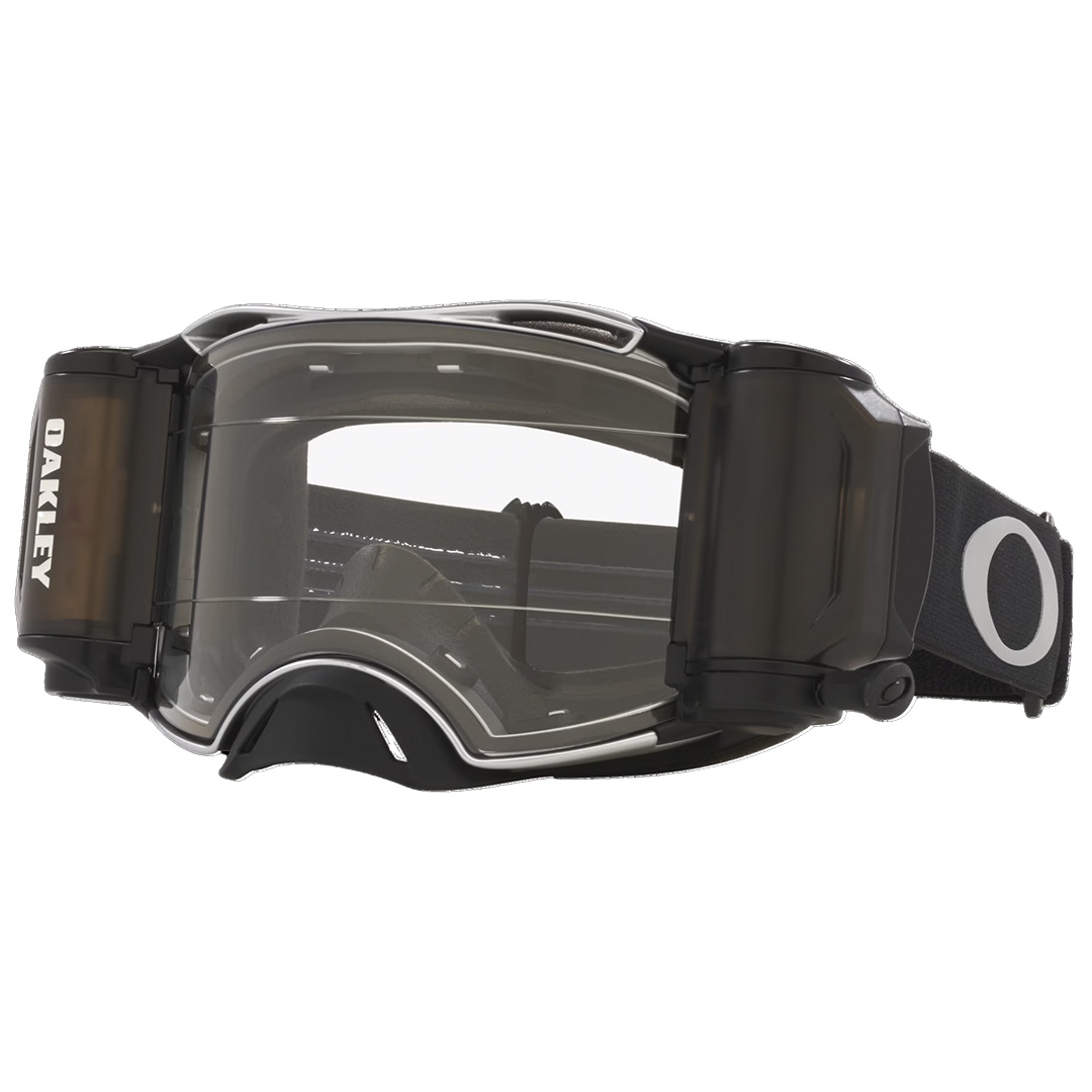 Oakley AirBrake MX Goggle TuffBlocks Blk Gnmetl w/ Clr Roll Off Lens - Image 1