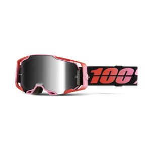 100% Armega Moto Goggle Guerlin - Mirror Silver Flash  Lens - Image 1