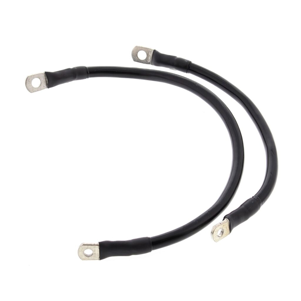 Battery Cable Kit - Black. Fits Sportster 1981-2003.