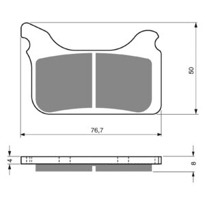BRAKE PADS GOLDFREN SINTERED SPORTS GF231 - S3 ( PH350 ) - Image 1