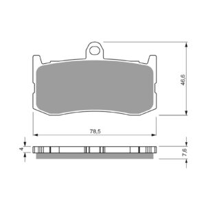 BRAKE PADS GOLDFREN SINTERED SPORTS GF296 - S3 ( PH424 ) - Image 1