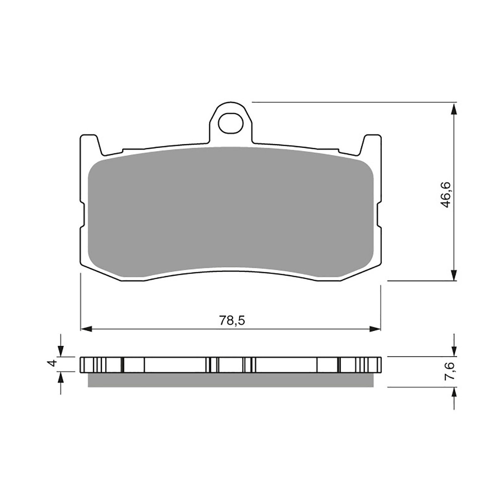BRAKE PADS GOLDFREN SINTERED SPORTS GF296 - S3 ( PH424 ) - Image 1