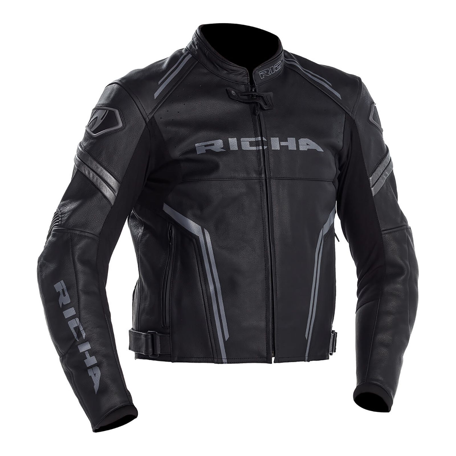 Road Jacket Richa Assen Leather Black - Image 1