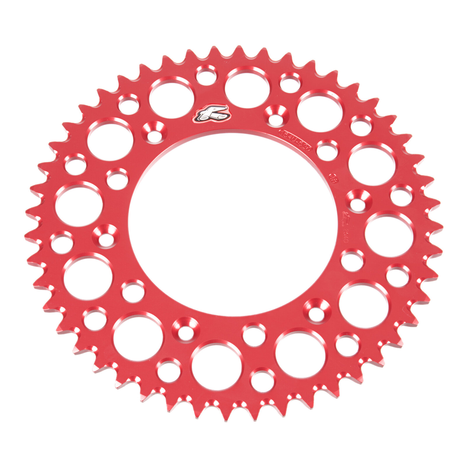 Renthal Sprocket Rear Red 48T Alloy 7075 T6 Grooved - Image 2