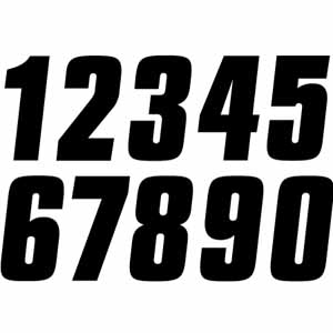 Factory Effex 6" Race Numbers 3 Pack #3