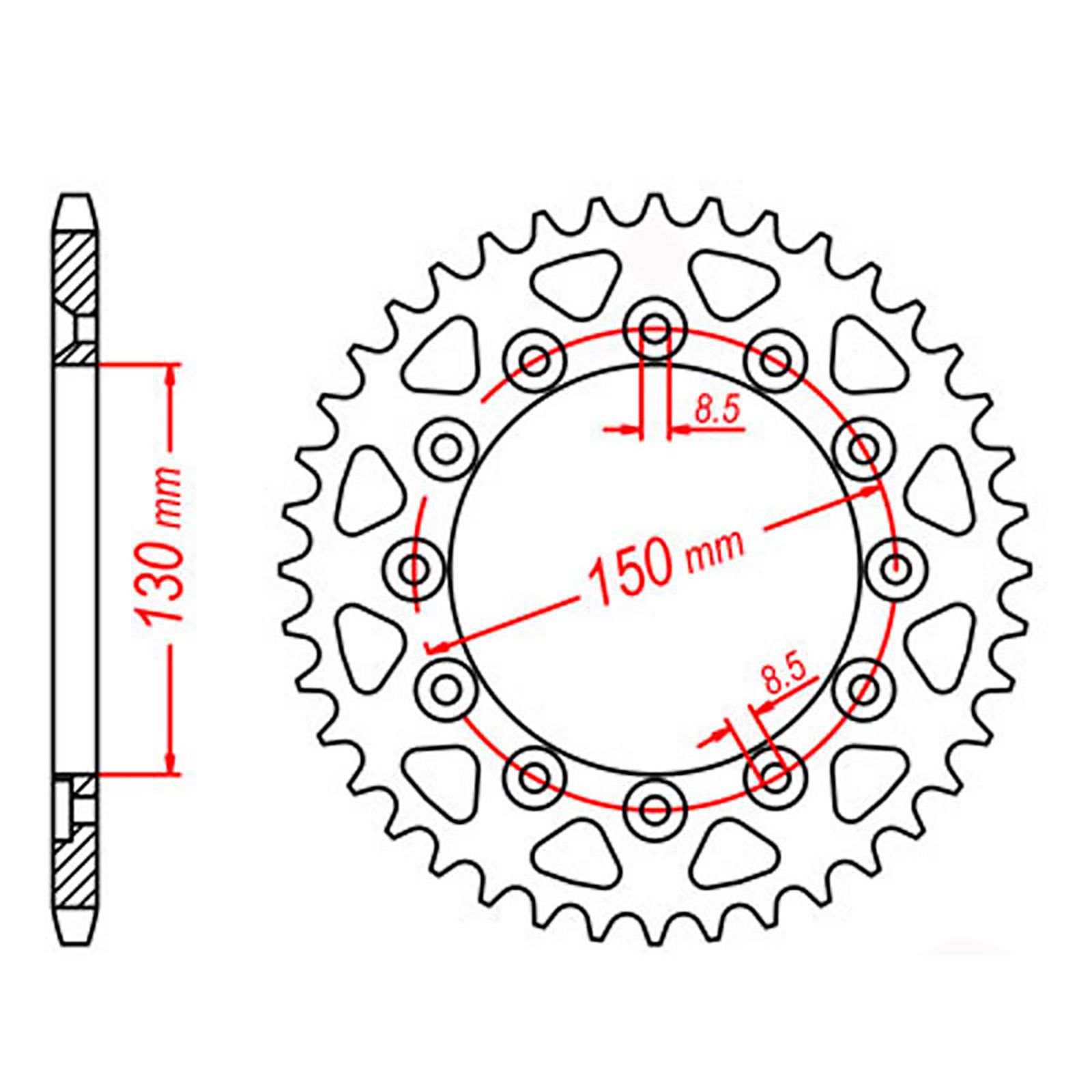 SPKT REAR OE STEEL 245/2 42T #520 - Image 1