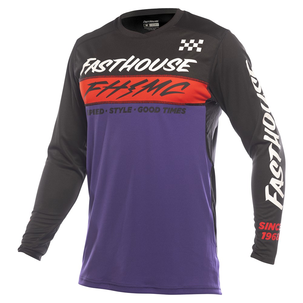 Fasthouse Elrod Evoke Motocross Jersey Black/Purple