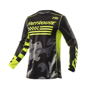 Fasthouse Grindhouse Riot Motocross Jersey Youth Black/High Viz - Image 1