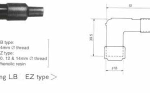 NGK plug Cap TB05EMA black    8636                         [AC] - Image 3