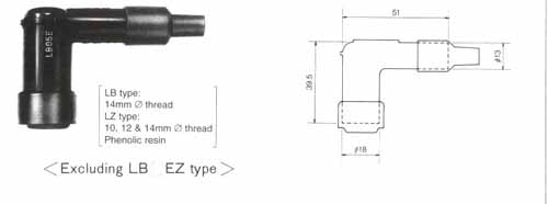 NGK plug Cap TB05EMA black    8636                         [AC]