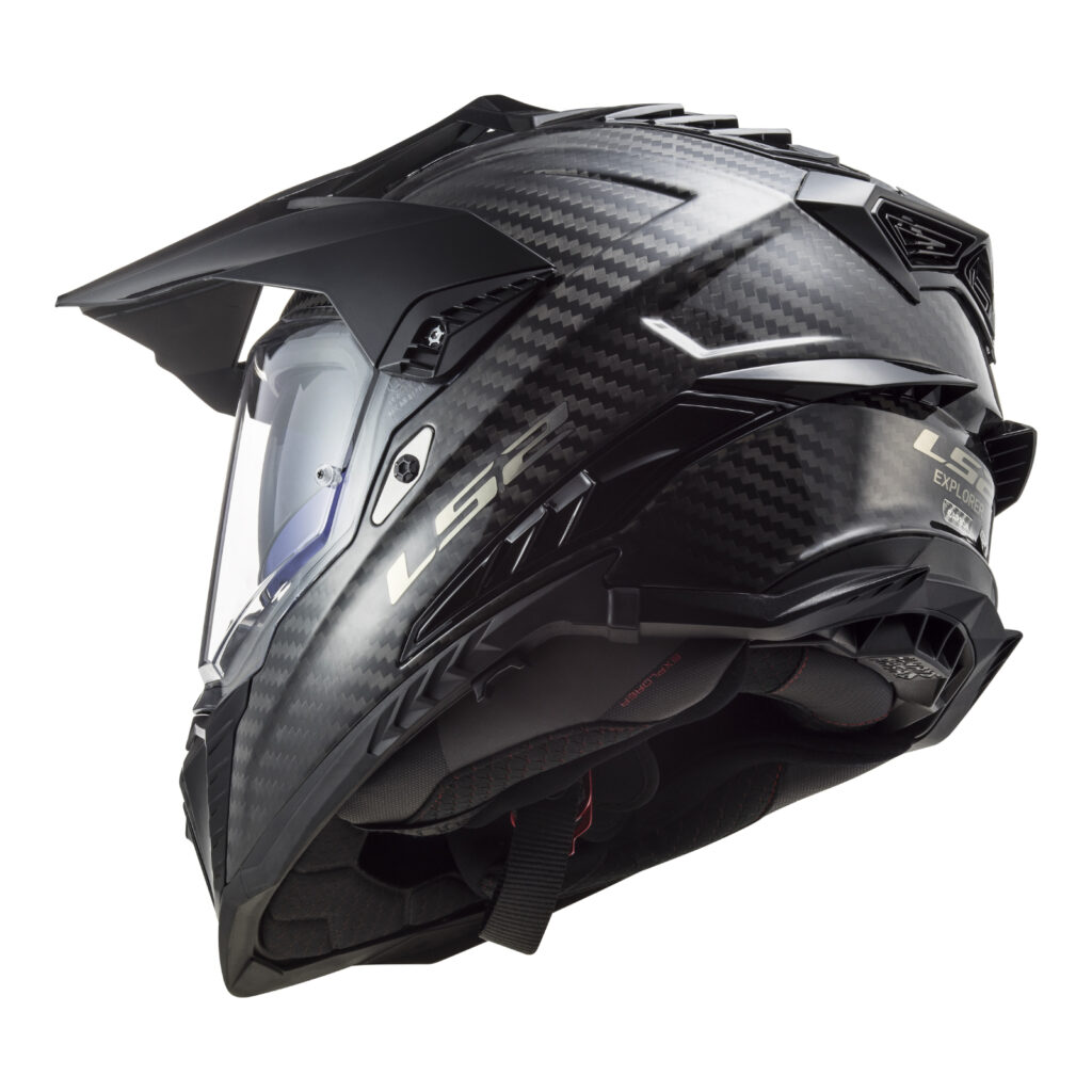 LS2 MX701 Explorer Carbon Solid Adventure Helmet Carbon