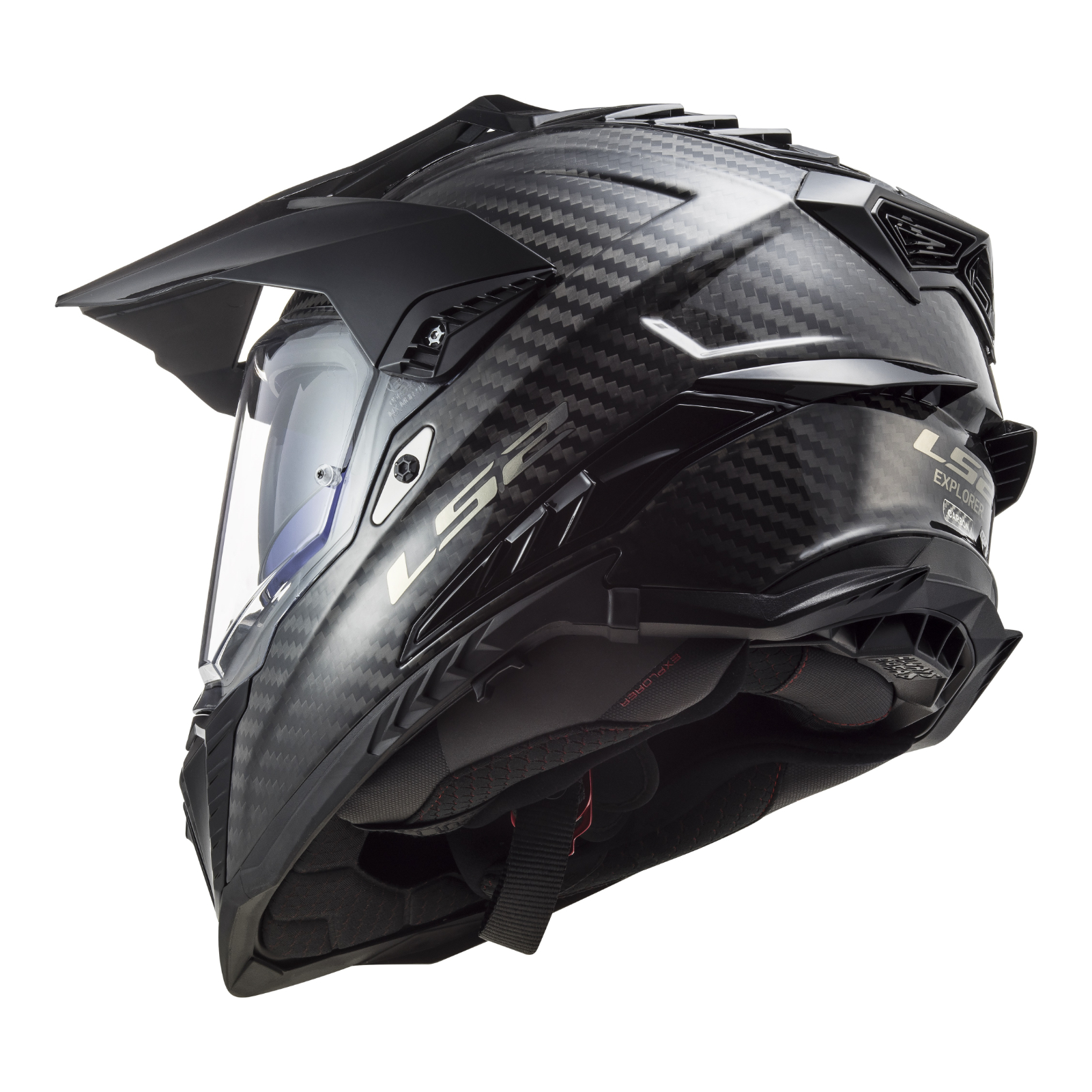 LS2 MX701 Explorer Carbon Solid Adventure Helmet Carbon - Image 2