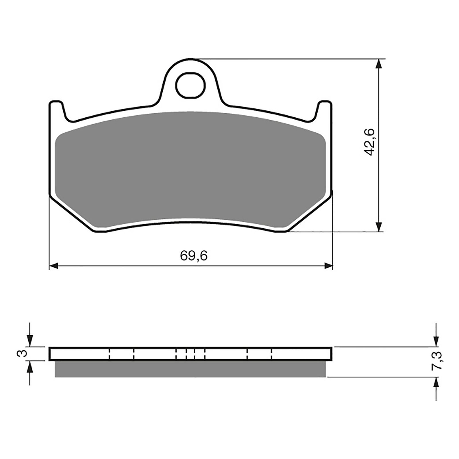 BRAKE PADS GOLDFREN SINTERED SPORTS GF235 - S3 ( PH298 ) - Image 1