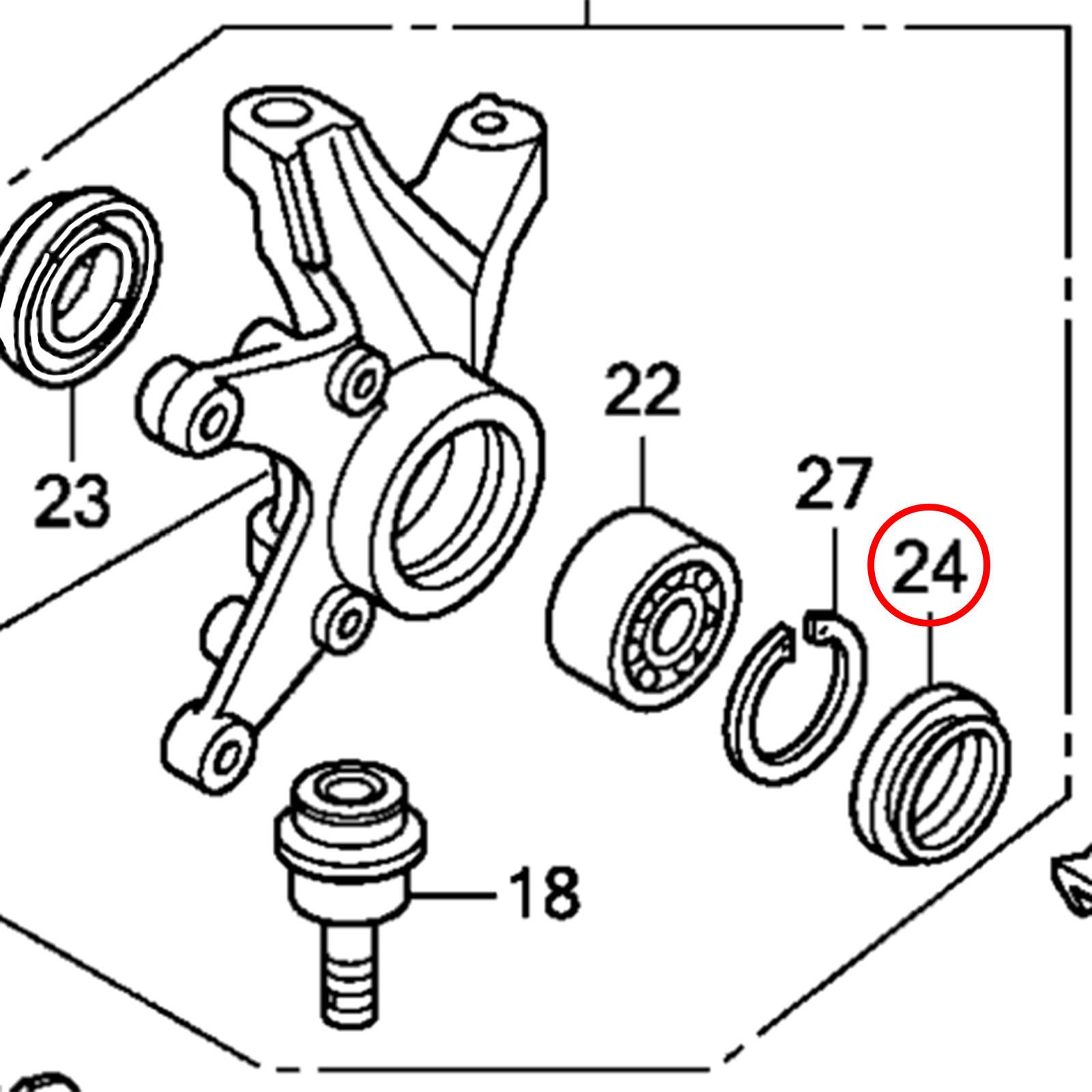 WHITES DUST SEAL - HONDA FRONT KNUCKLE SEAL - 38x50x6 - Image 1