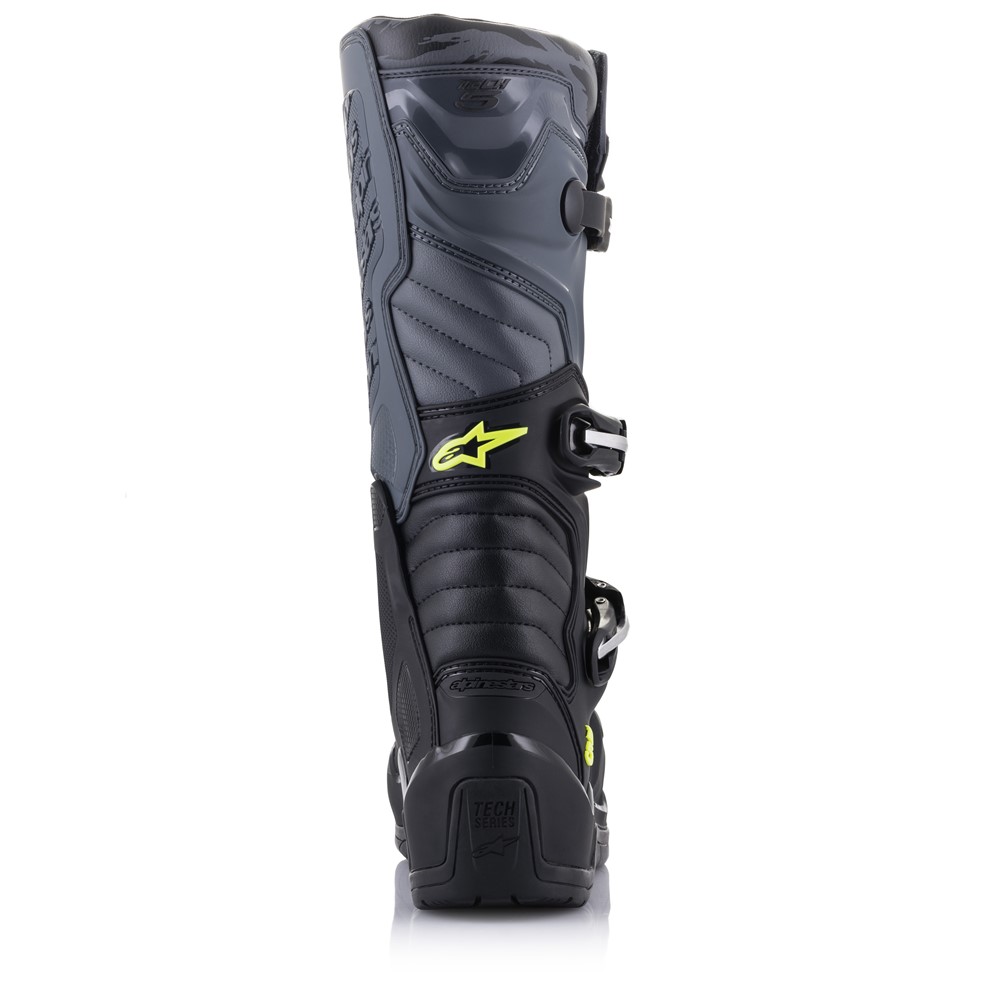 Alpinestars Tech-5 Black/Cool Grey/Yellow Fluoro Motocross Boots
