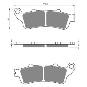 BRAKE PADS GOLDFREN SINTERED SPORTS GF135 - S3 ( PH266 ) - Image 1