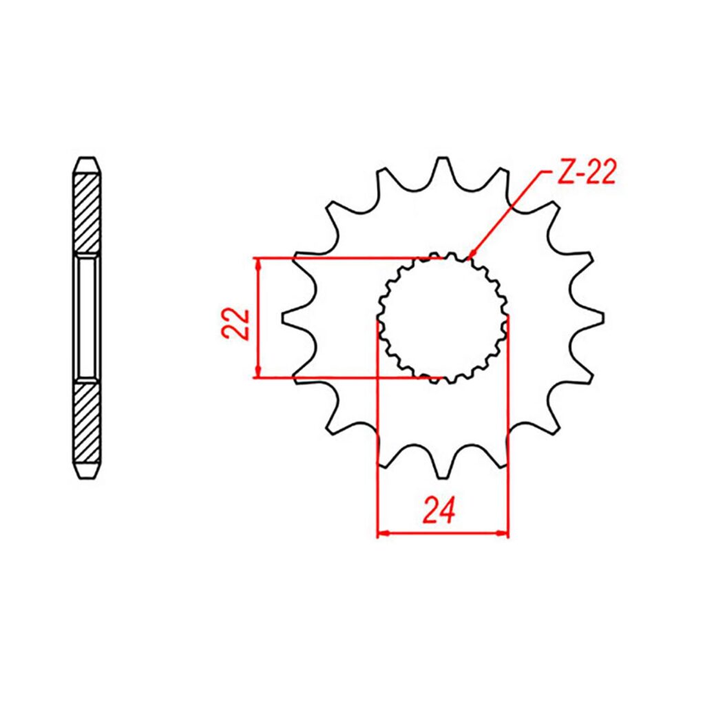 SPKT FRONT OE STEEL 394 16T #520