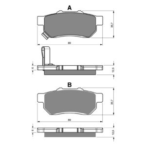 BRAKE PADS GOLDFREN OFFROAD RACING GF340 - K5 ( PR413 ) - Image 1
