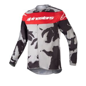Alpinestars Youth Racer Tactical Jersey Cast Gray Camo/Mars Red - Image 1