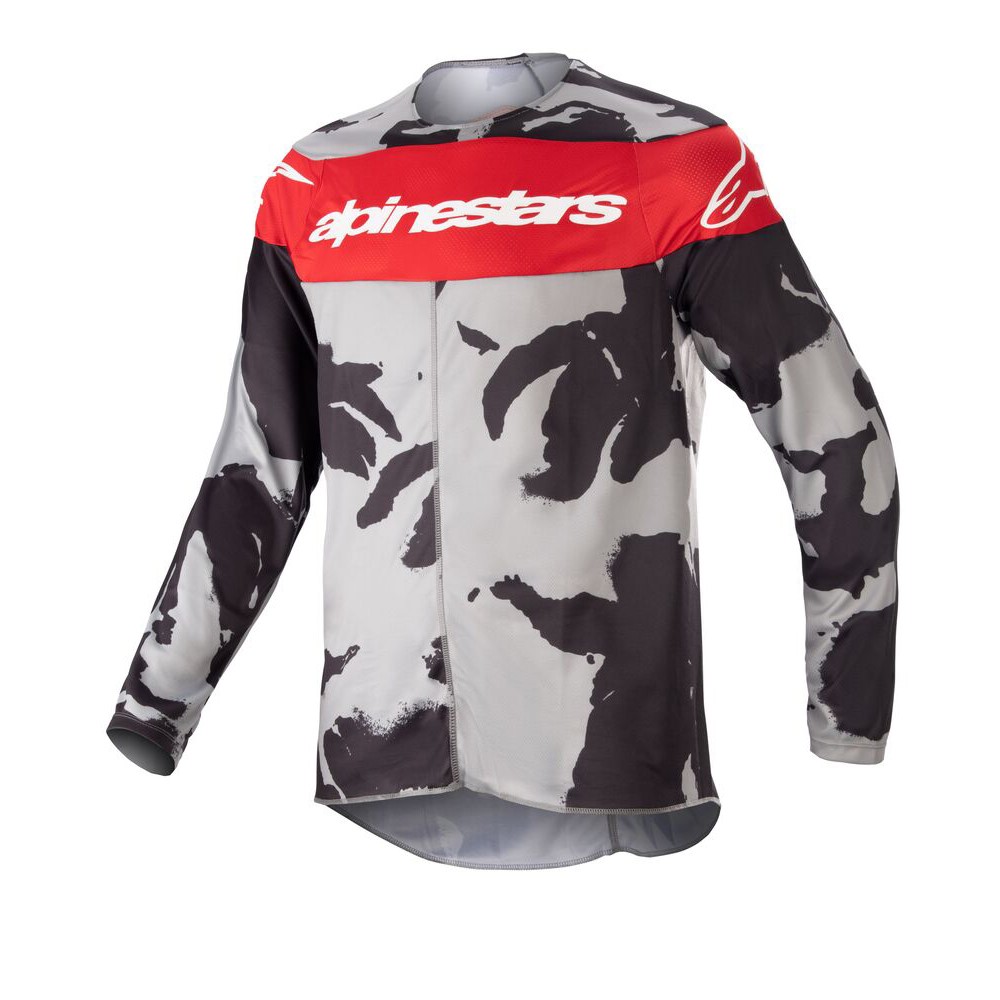 Alpinestars Youth Racer Tactical Jersey Cast Gray Camo/Mars Red