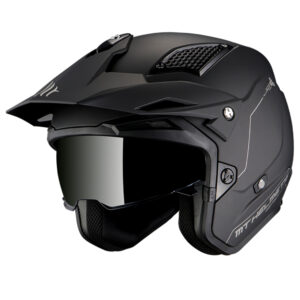 MT District SV Trials Helmet Matte Black - Image 1