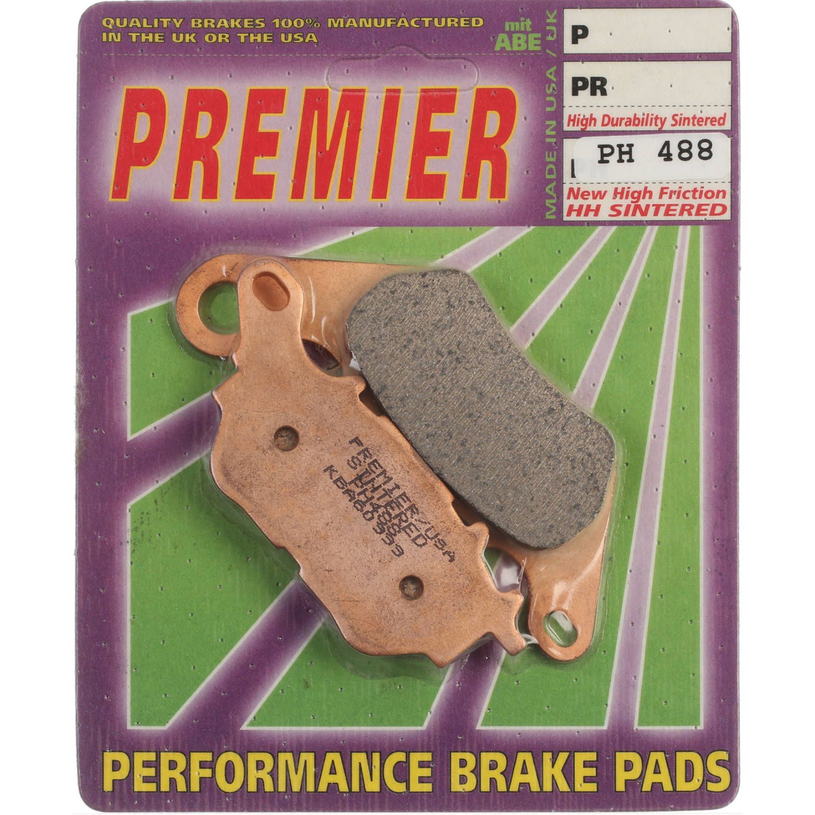PREMIER BRAKE PADS HI-PERF SINT PH488 - YAM - Image 1