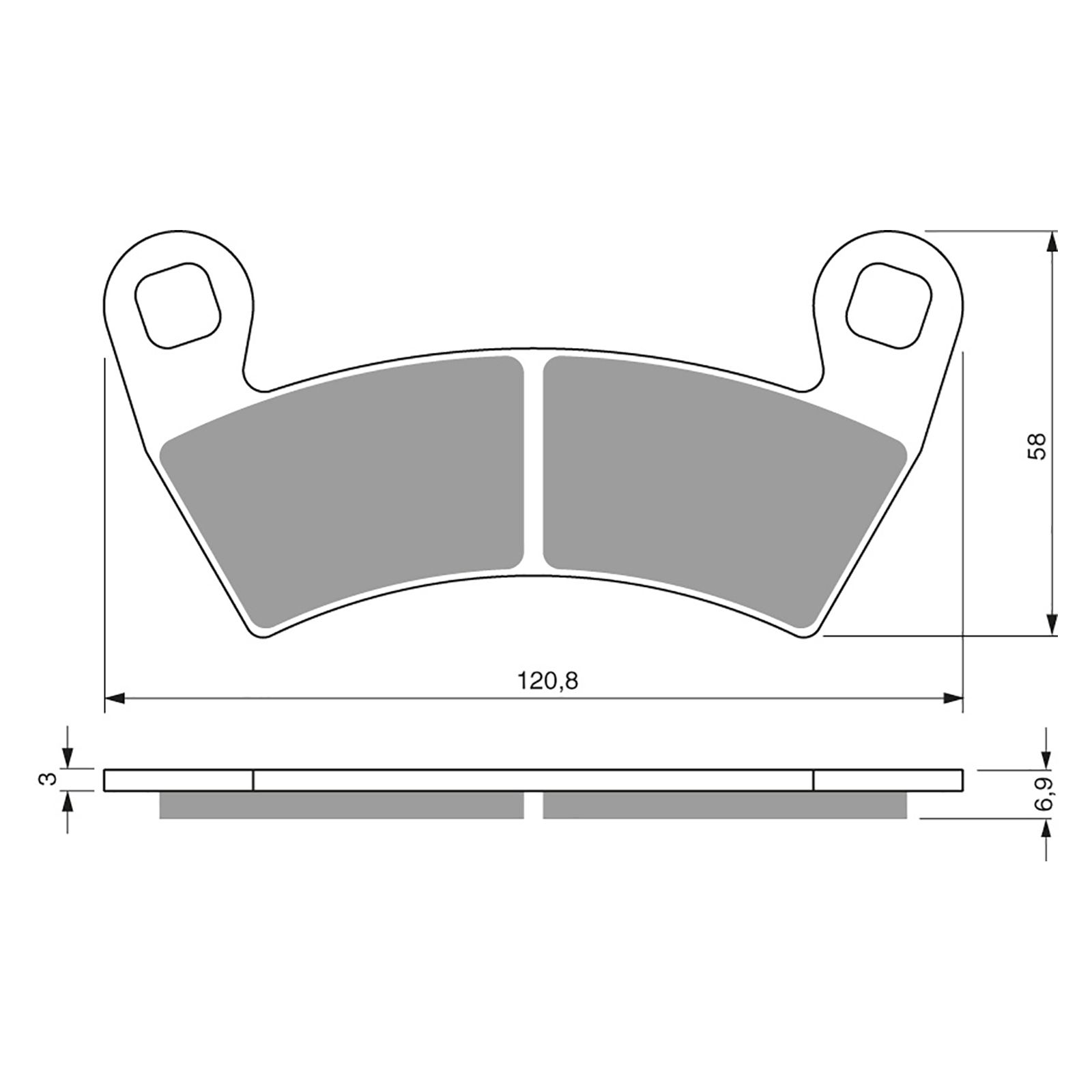 BRAKE PADS GOLDFREN OFFROAD RACING GF313 - K5 ( PR483 ) - Image 1