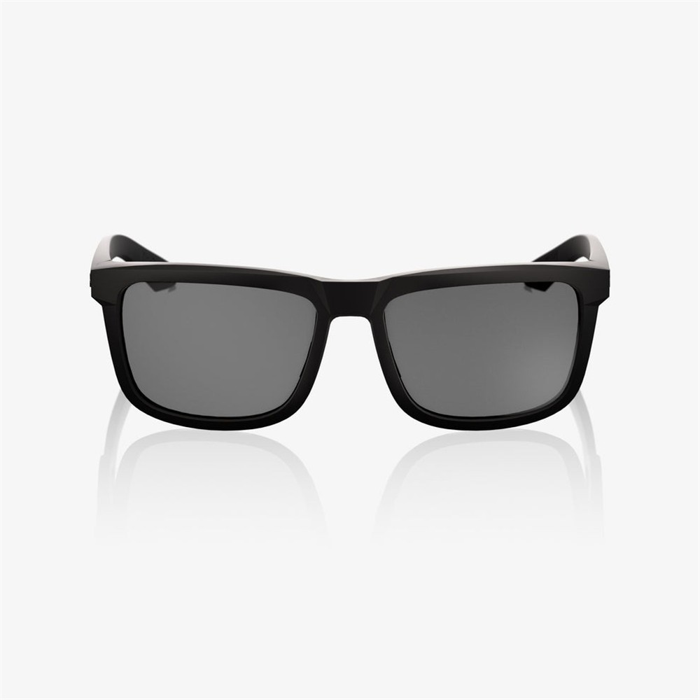 100% Blake Matte Black Sunglasses Smoke Lens