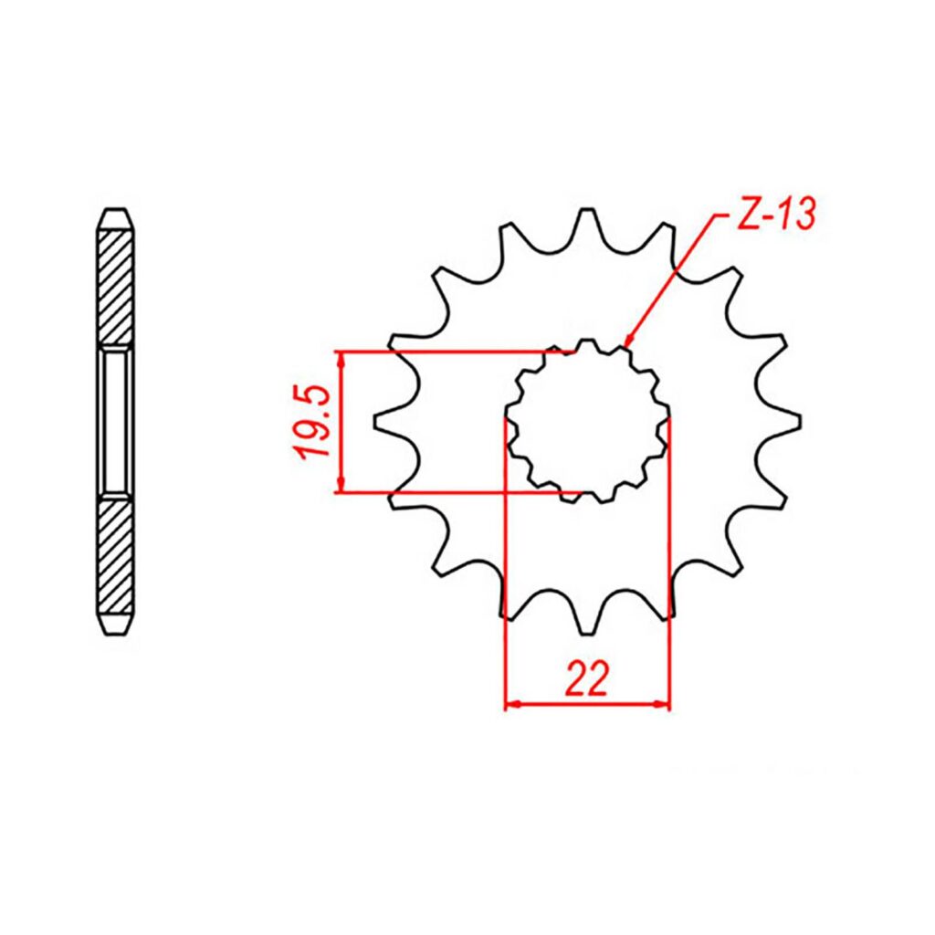 SPKT FRONT OE STEEL 1439 13T #520
