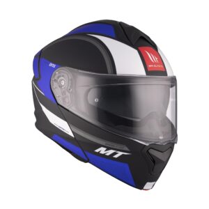 MT Genesis SV Cave Flip Front Helmet Black/Blue/White - Image 3
