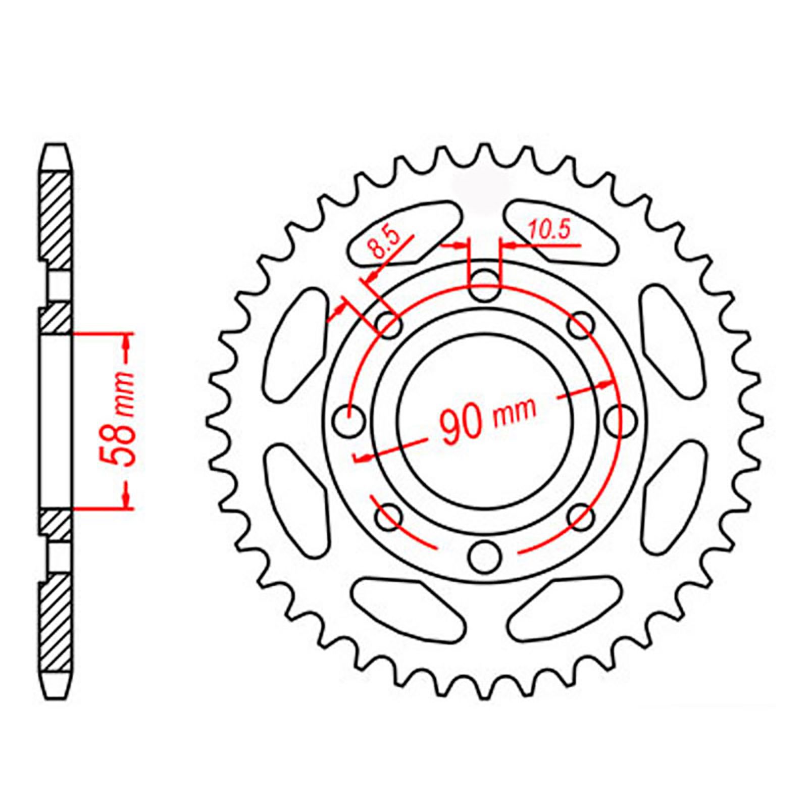 SPKT REAR OE STEEL 269 51T #428 (58mm CTR HOLE) - Image 1