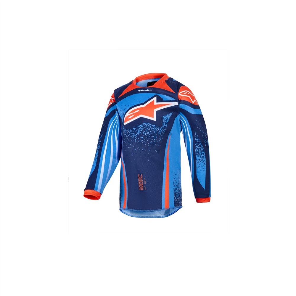 Alpinestars Racer Nomur Motocross Jersey Kids Dark Navy/Orange/UCLA Blue