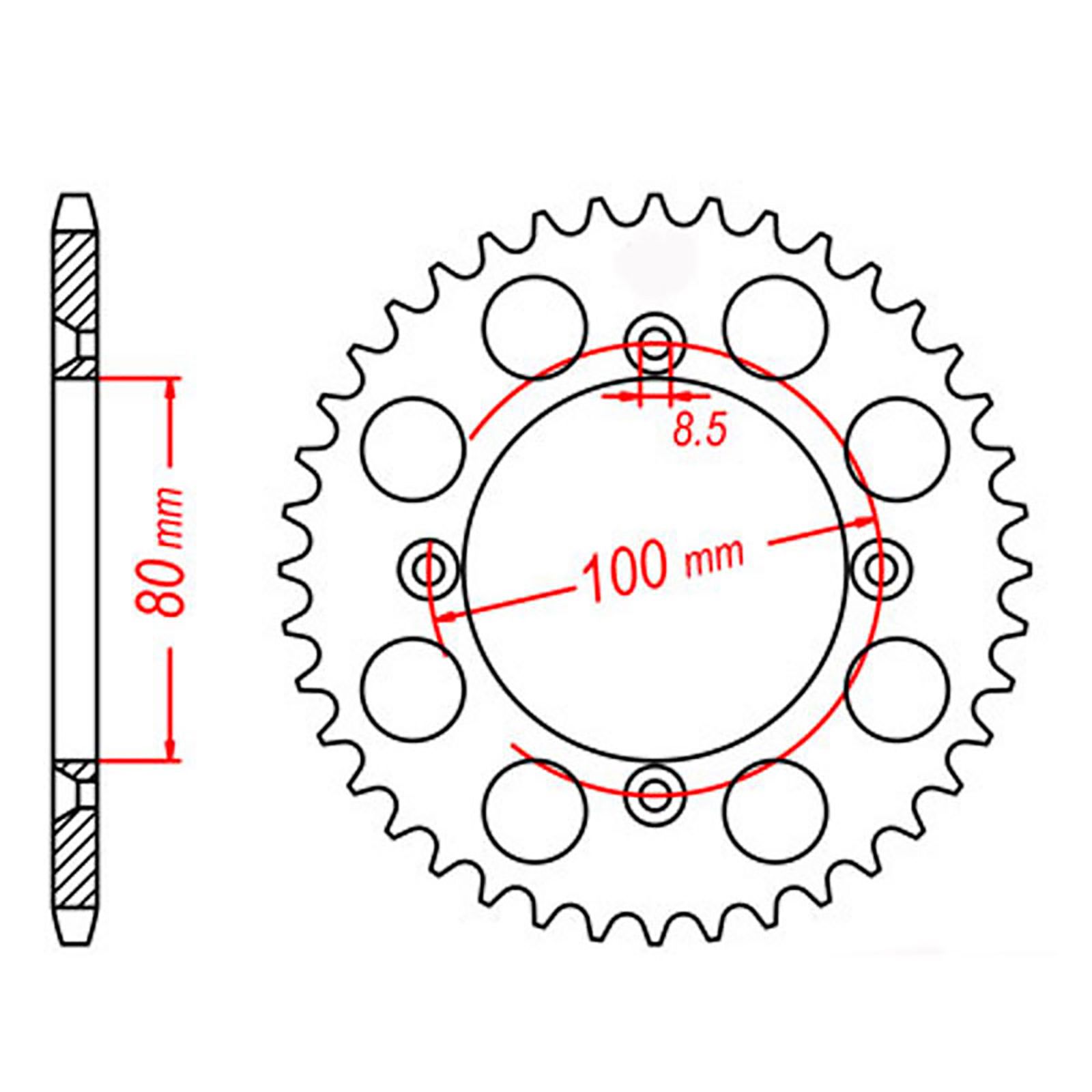 SPKT REAR OE STEEL 1204 48T #428 - Image 1