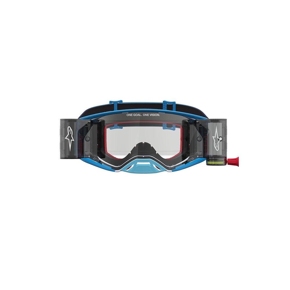 Alpinestars Supertech Firma 2.0 Motocross Goggles Roll Offs Blue/Silver Clear Lens