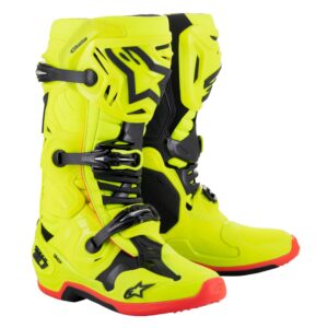 Alpinestars Tech-10 Motocross Boots Yellow Fluoro/Black/Red Fluoro - Image 1
