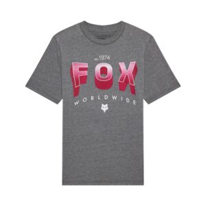 Fox Block Tee Youth Heather Dark Grey - Image 1