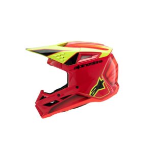 Alpinestars S-M3 Youth Helmet Fray Red/Yellow Fluoro/Black Gloss - Image 12
