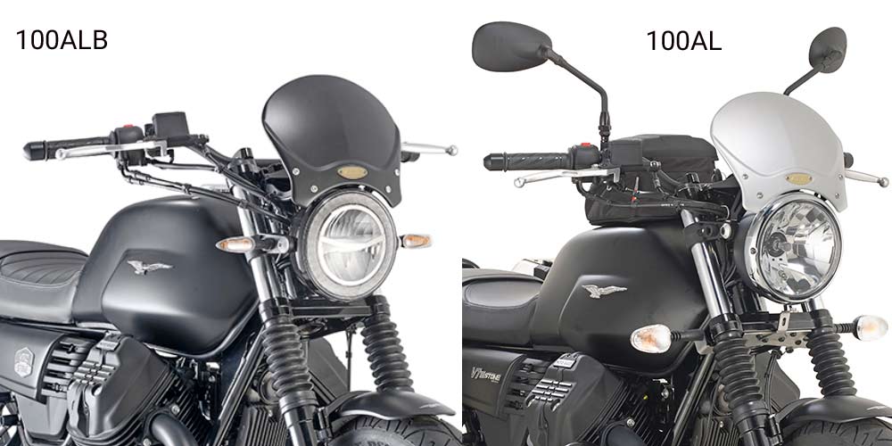 SCREEN UNIVERSAL 42x56cm WITH SILVER FAIRING (INCL KIT) NLA