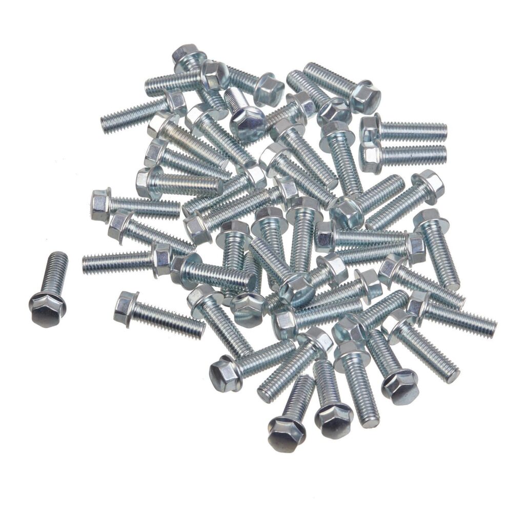 WHITES FLANGE BOLT (8mm HEAD) AF PKT=50 (thrd pitch 6 x 1.0)
