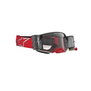 Alpinestars Supertech Firma 2.0 Motocross Goggles Roll Offs Red/Silver Clear Lens - Image 2