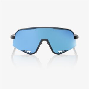 100% Slendale Matte Black Sunglasses HiPER Blue Mirror Lens - Image 2