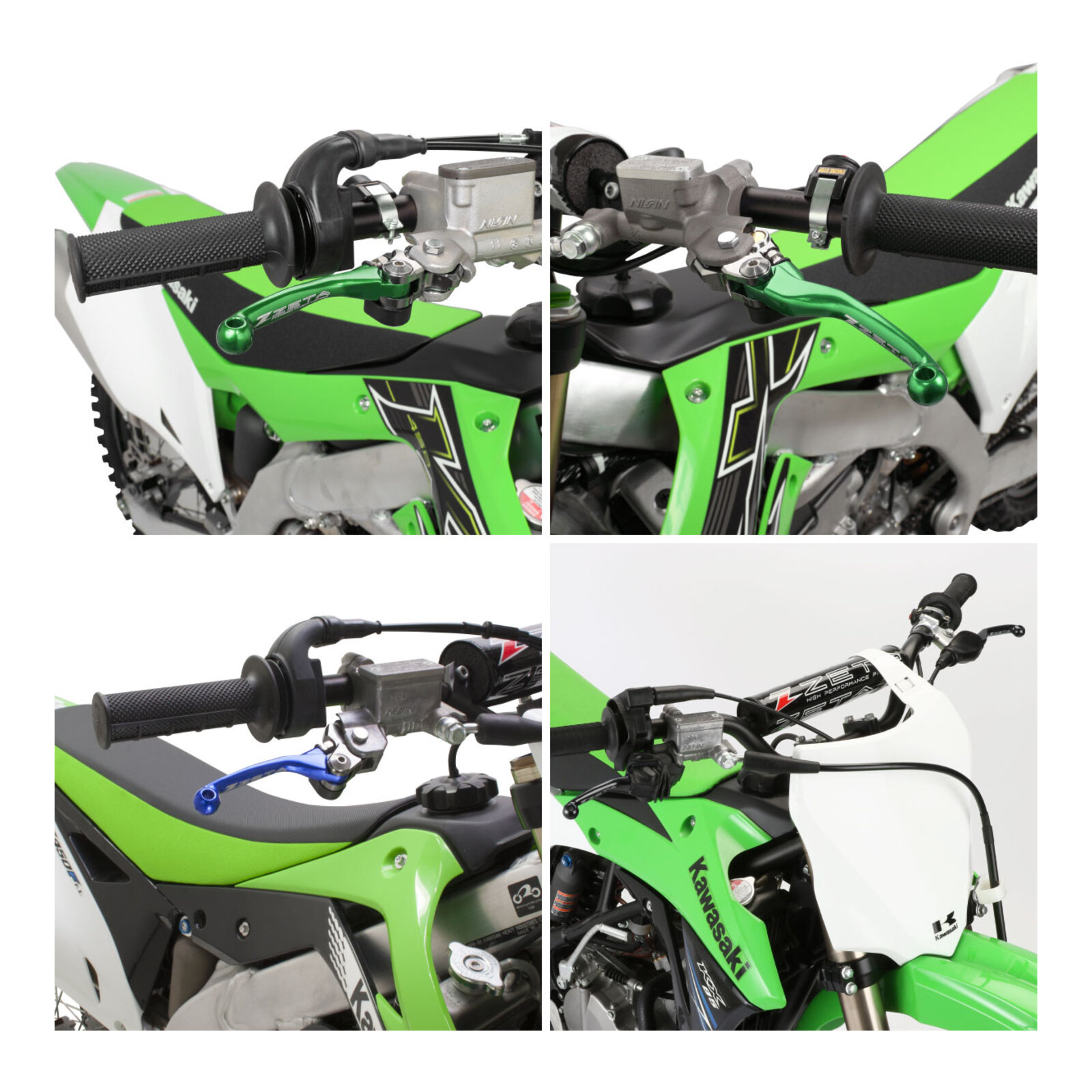 Zeta Pivot Lever Set FP - Kawasaki KX450F ('24-) - Green - Image 4