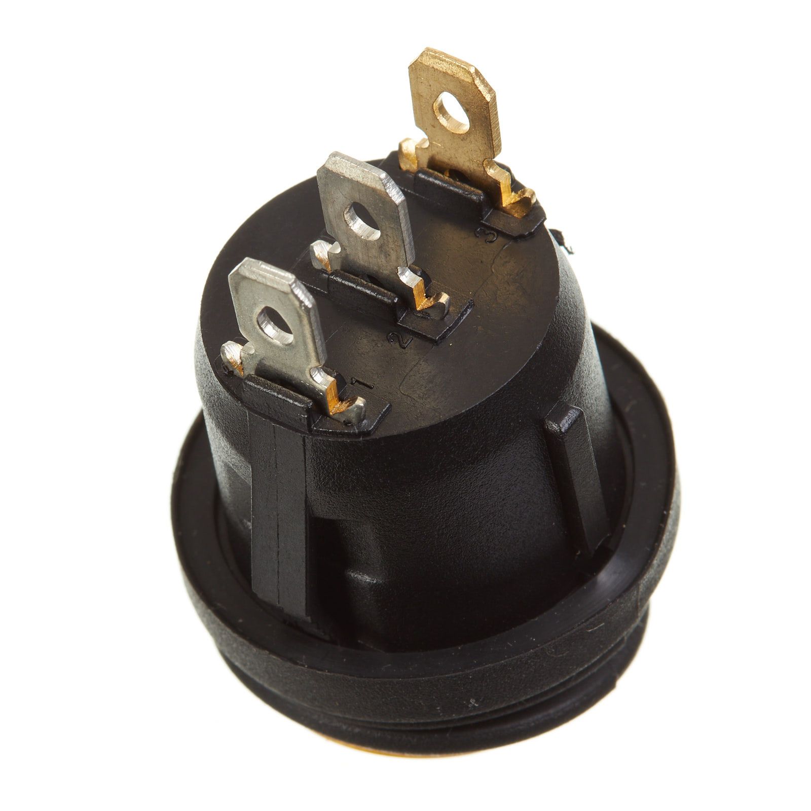 WHITES 12V ROCKER SWITCH ON-OFF YEL WATERPROOF ROUND - Image 2