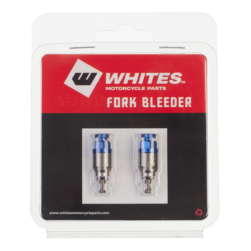 WHITES FORK BLEEDER VALVES - PAIR M4 x 0.7 BLU