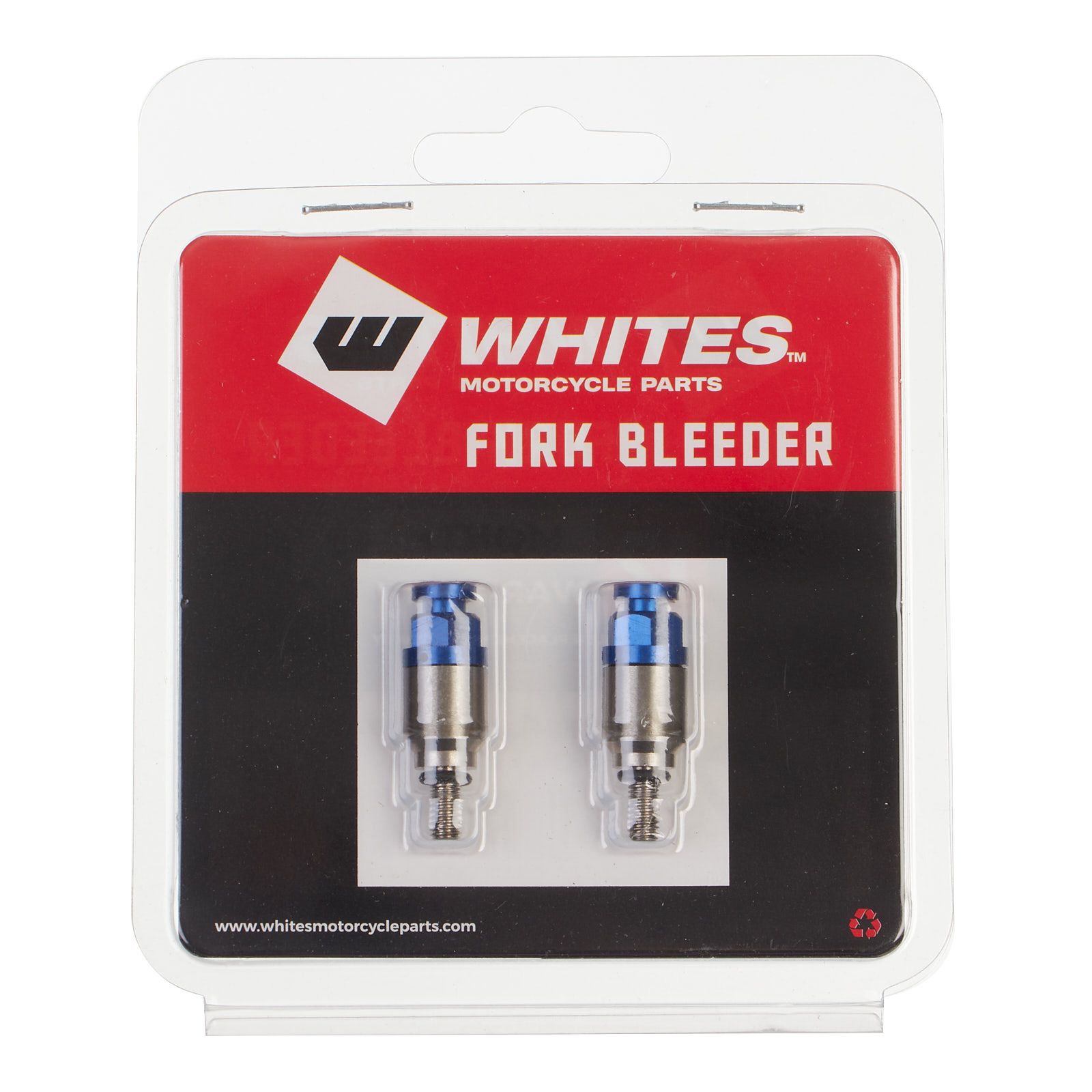 WHITES FORK BLEEDER VALVES - PAIR M4 x 0.7 BLU - Image 2