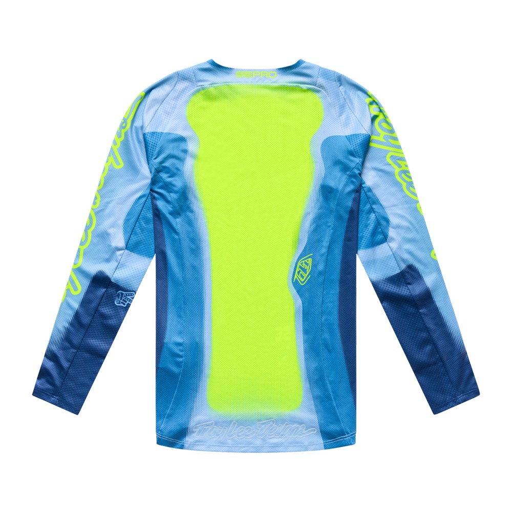 Troy Lee Designs SE Pro Illusion Motocross Jersey Youth Slate/Flo Yellow