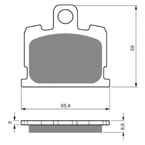 BRAKE PADS GOLDFREN SINTERED SPORTS GF151 - S3 ( PH20 ) - Image 1