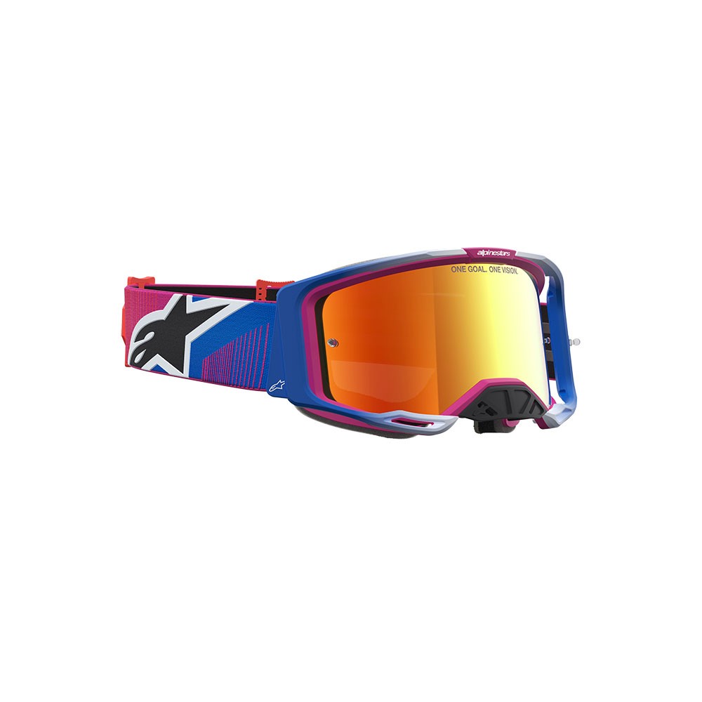 Alpinestars Vision 8 Maven Motocross Goggles Red/Black Mirror Red Lens